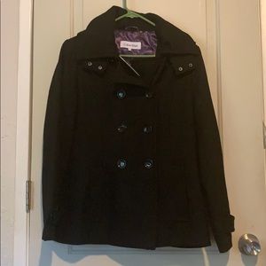 Kalvin klein hooded dress coat